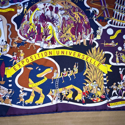 Hermes Silk Scarf Carre 90 Exposition Universelle | eBay Hermes Silk Scarf Carre 90 Exposition Universelle | eBay
