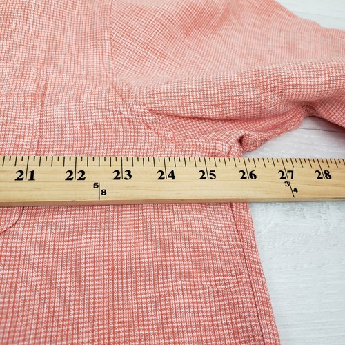Camicia Tommy Bahama Relax 100% lino manica lunga uomo taglia XL rosa - Foto 15 di 15