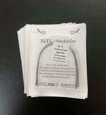 100Packs Dental Orthodontic Thermal Activated Niti Round Arch Wires Natural Form