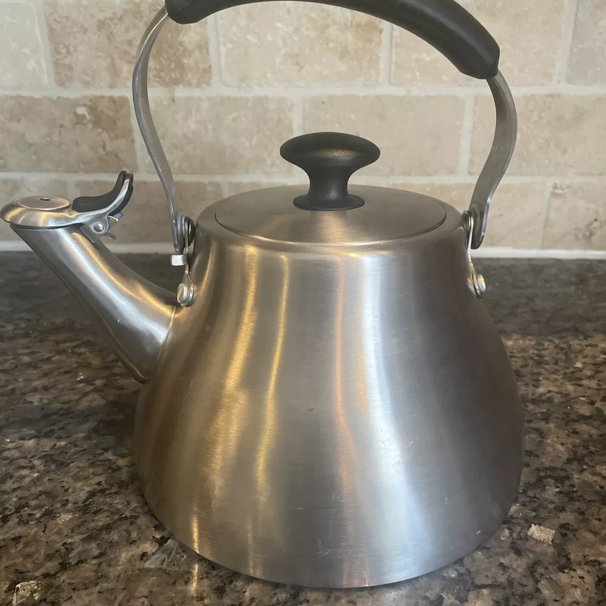 OXO Good Grips 1.7 qt Classic Tea Kettle, Brushed Stainless Steel