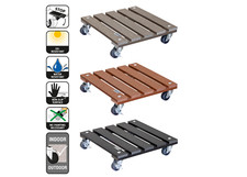 WAGNER Pflanzenroller Blumenroller Outdoor WPC Eckig versch. Farben & Größen