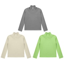 Kids Girls Boys T-shirt Casual Tops Warm Sleepwear Streetwear Undershirt Plain