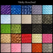 Soft Rosebud Minky Fabric – Sold by Yard – Great for Blankets, Throws& Pillows