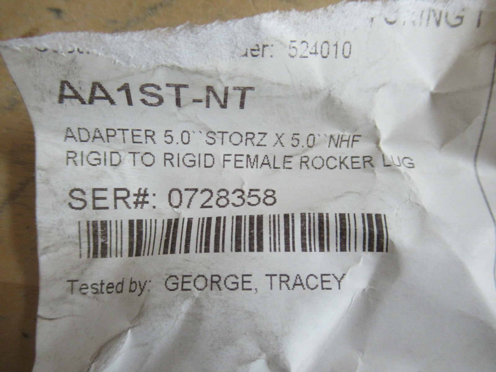 Task Force Tips ADAPTER 5.0"STORZ X 5.0"NHF p/n AA1ST-NT