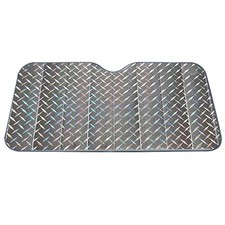 Super Jumbo Silver Sun Shade With Reflective Diamond Plate Pattern 66 X 31