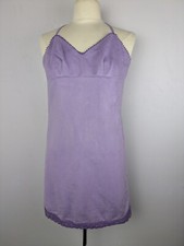 Vintage Express Mini Sundress Straps Lace Lavender 3/4 Velvet Soft