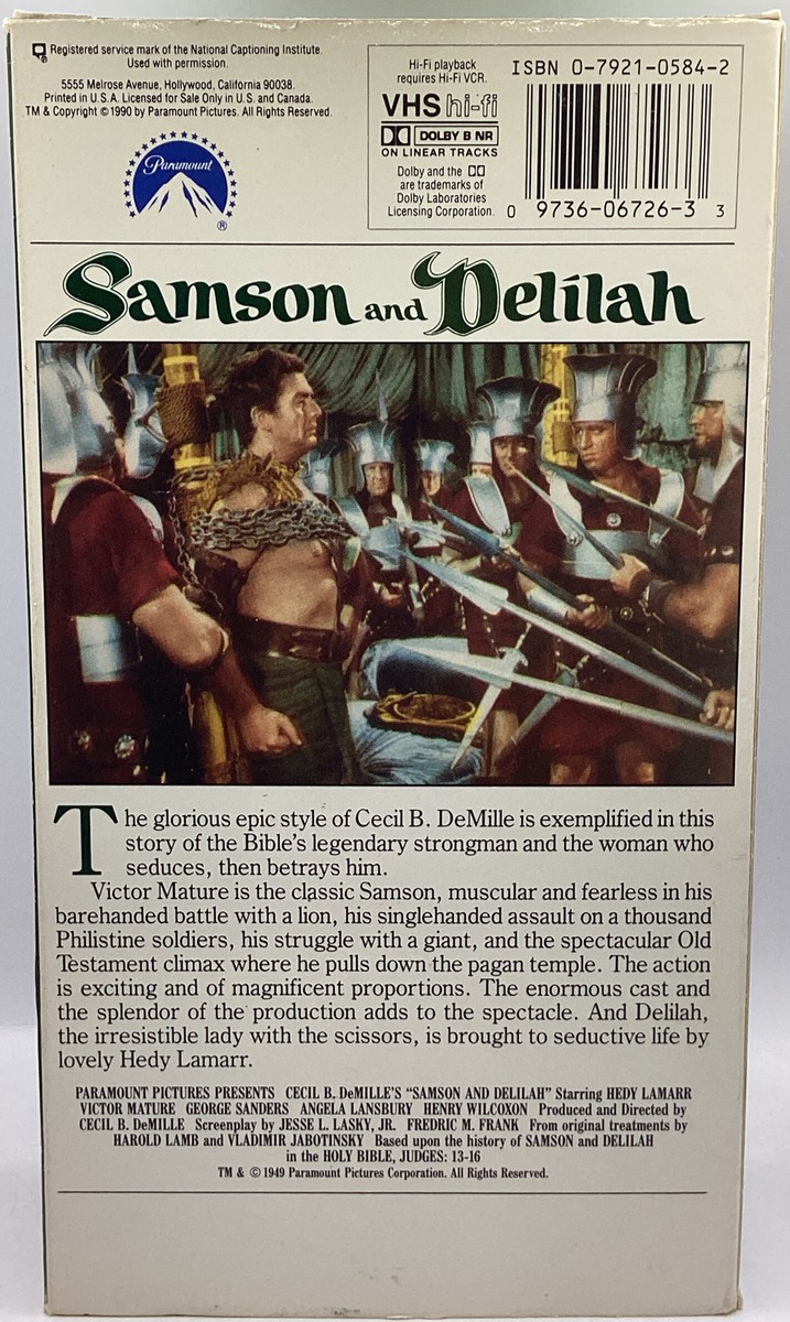 Samson and Delilah VHS 1949, 1990 Release 2 Tape Set **Buy 2 Get 1  