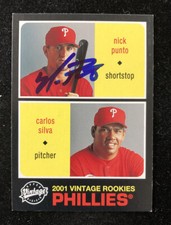 NICK PUNTO 2001 UPPER DECK VINTAGE ROOKIE AUTOGRAPHED SIGNED AUTO CARD 242