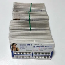 100 Sets Mini Roth 018 Slot 345 Dental Metal Brackets Teeth Braces Hooks MIM