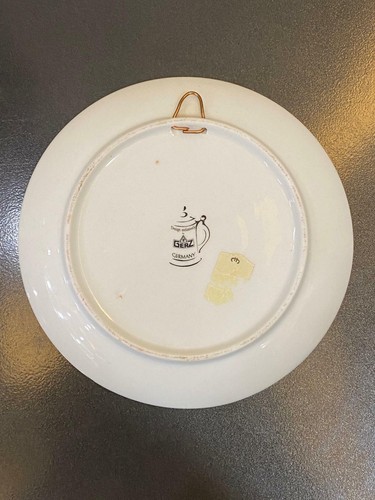 Vintage Porcelain HandPainted Decor Plate Wall Hanging Souvenir Germany Gerz Art - Picture 2 of 6