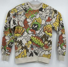 Looney Tunes Sweatshirt All Over Print Crewneck Mens Size Small