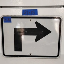 Authentic Traffic Highway Road Street Arrow Sign 90Degree Right 21" X 15" 12-133