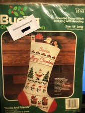 VINTAGE SEALED IN PACKAGE BUCILLA 82143 SANTA AND FRIENDS