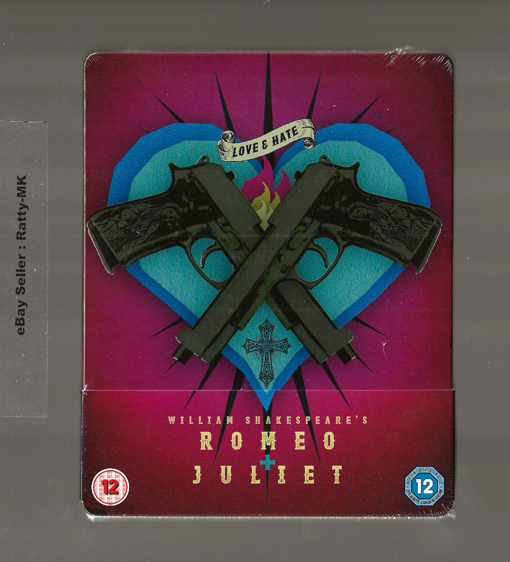 ROMEO + JULIET - UK EXCLUSIVE BLU RAY STEELBOOK - NEW & SEALED