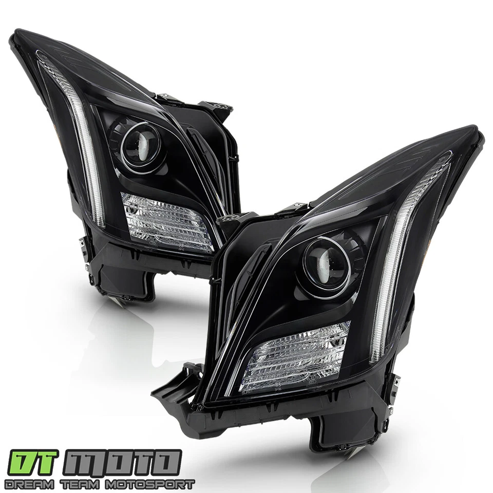 [Black Edition] 2013-2017 Cadillac XTS HID D3S w/LED DRL Projector Headlights - Изображение 2 из 4