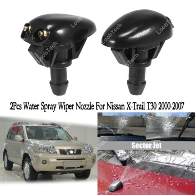 Spray Wiper Nozzle For Nissan X-Trail 2000-2007 2Pcs Front Windshield Washer Jet