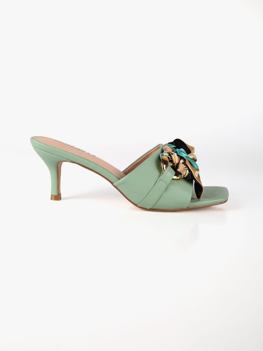 Dame Rose Ciabatte donna con tacco e foulard