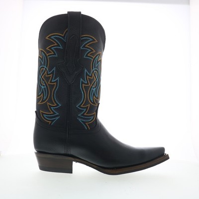 Dingo Gold Rush DI-152 Mens Black Leather Slip On Cowboy Western Boots