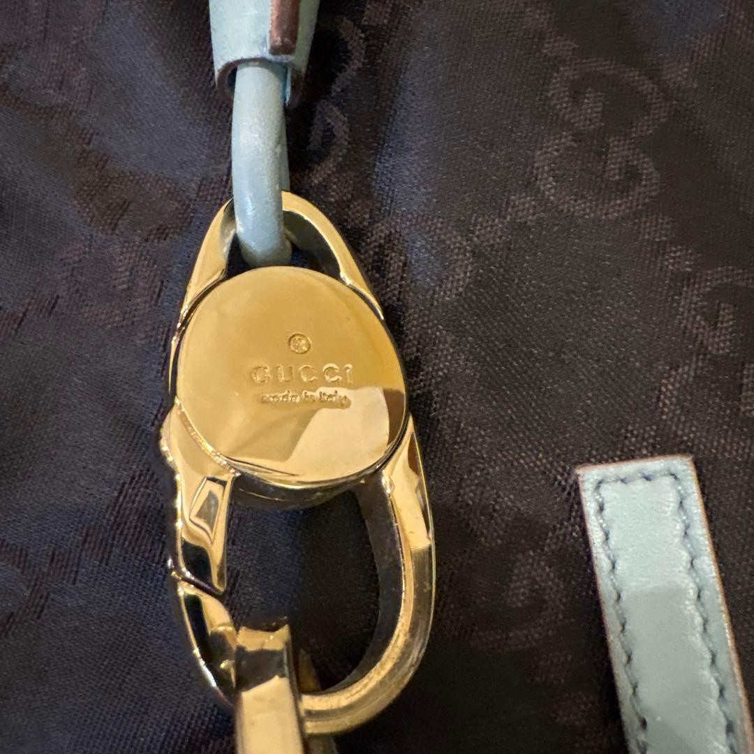 GUCCI G pattern shoulder bag light blue — image 8