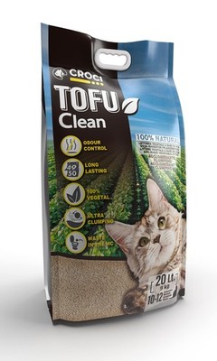 Tofu Clean Litter 20 l   klumpende Katzenstreu, biologisch abbaubar, spült in...