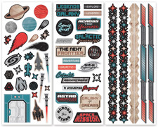 Creative Memories Stickers: "Deep Space Drift" / Galactic / Interstellar