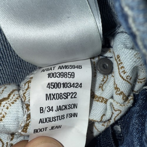 Ariat Youth Boy's Jackson B4 Relaxed Fit Boot Cut Western Jeans Size 14. J005 - Picture 5 of 8