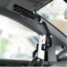 Sun visor phone holder, 360  rotating and retractable car phone holder, hands-fr