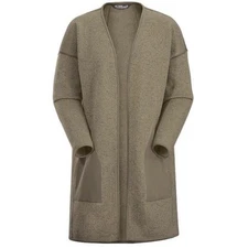 Arc’teryx Extravert Cardigan Jacket Women Heather Green Wool Fleece Size M