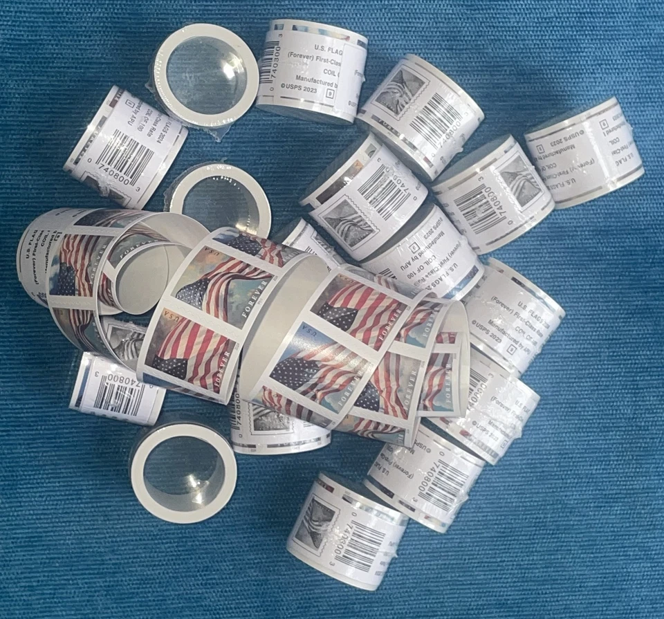 20 rollos (2024) franqueo (2000) banderas de Estados Unidos coleccionables de USPS Foto 2 de 4