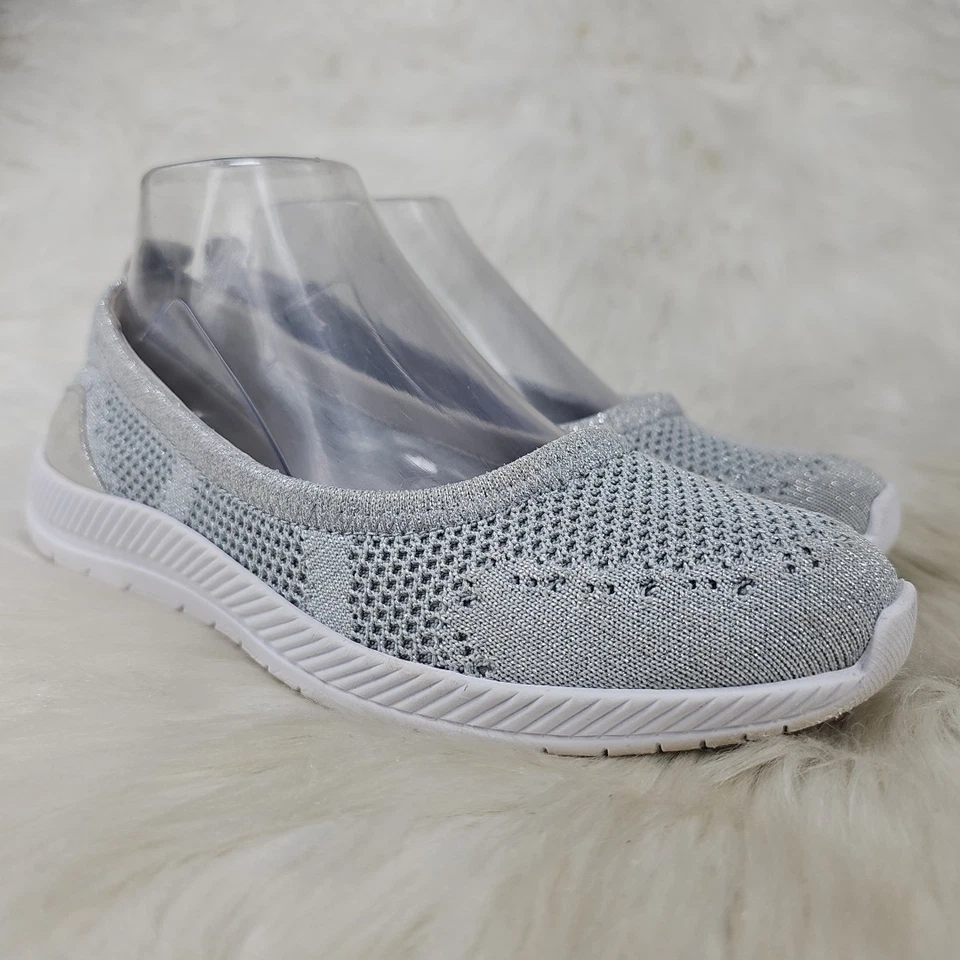 EASY SPIRIT Glitz2 Gray Sparkle Slip On Casual Comfort Shoes Womens Size US 8M - Image 2 of 4