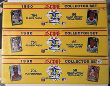(3) Lot of 1990 Score Factory Sealed Complete Sets Frank Thomas RC Bo Jackson