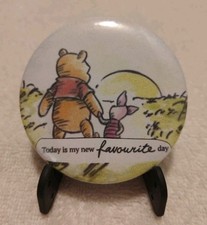 3" Custom Handmade Button  Winnie the Pooh  Today Is My New Favorite Day  NEW
