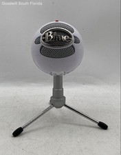 Blue Snowball ICE White USB Condenser Microphone With Tripod Stand Not Tested