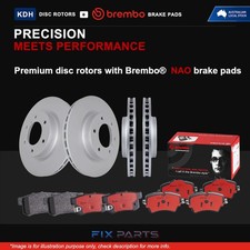 Front+Rear Full Set Disc Rotors+Brembo NAO Pads for Mercedes Benz CLA 13-19 C117