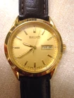Vintage SEIKO Men's Stainless Watch 7N43-9070 QUARTZ Gold Dial SPARES or REPAIR