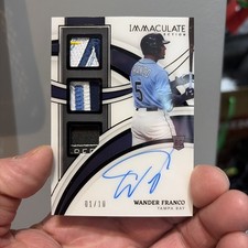 Wander Franco Immaculate Auto /10 Triple Patch