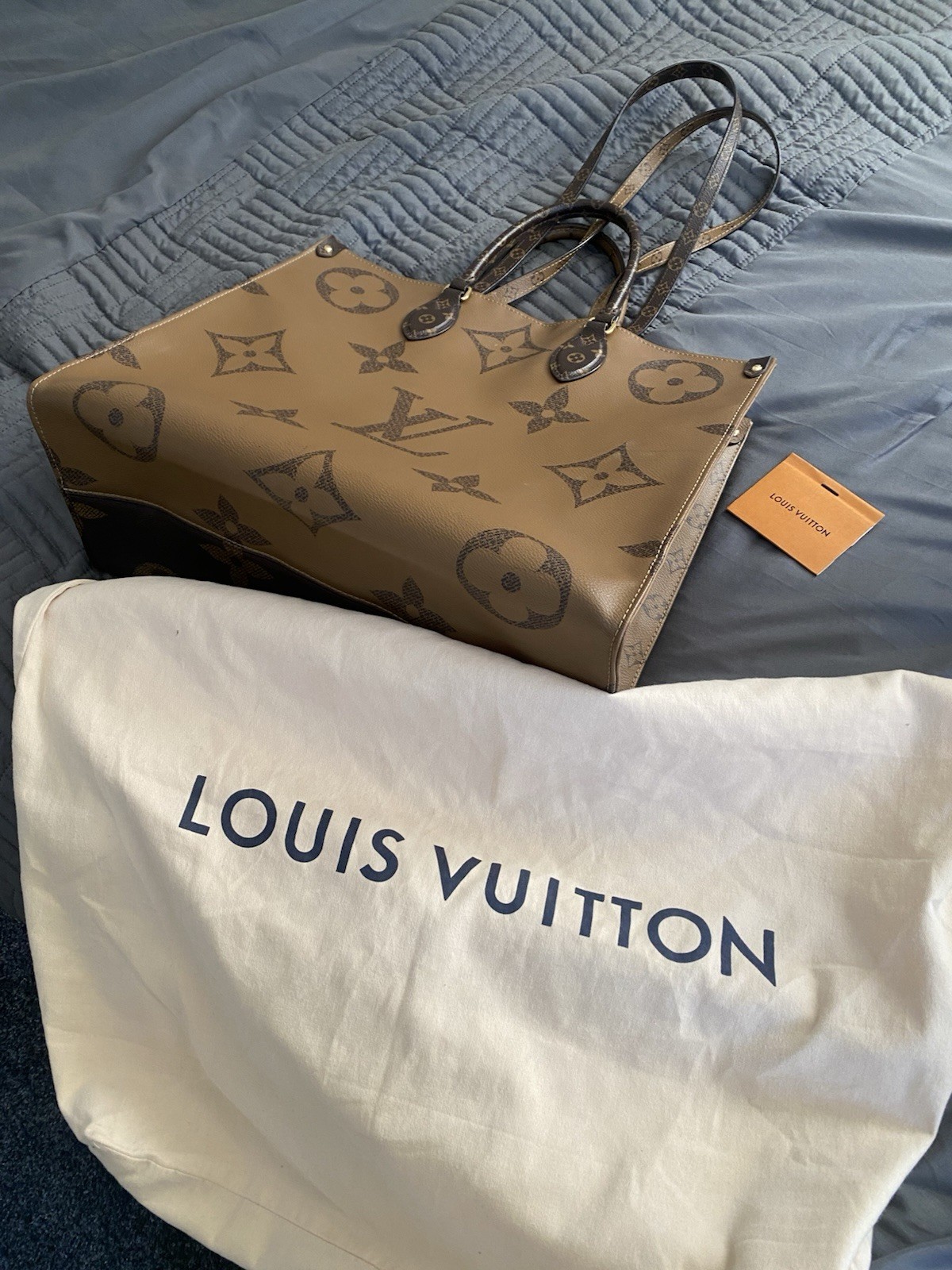 Louis Vuitton OnTheGo GM Monogram Canvas Tote Brown Dust Bag image 3