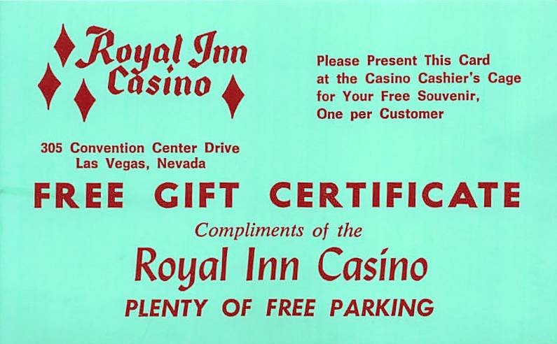 Royal Inn Casino - Las Vegas, NV - Vintage Paper Coupon