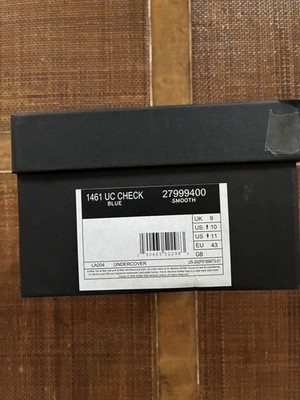 DR. MARTENS MADE IN ENGLAND 1461 X UNDERCOVER JUN TAKAHASHI CHECK BLUE US MEN 10