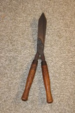 Vtg WISS USA #9 Wood Handle 24” Garden Hedge Shears Forged Steel