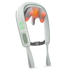 Snailax Cordless Shiatsu Neck Massager with Heat, 4D Kneading Back Shoulder M...