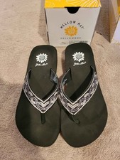 Yellow Box Wilcox Clear Rhinestine Embellished Blue Flip Flop With EVA Sole