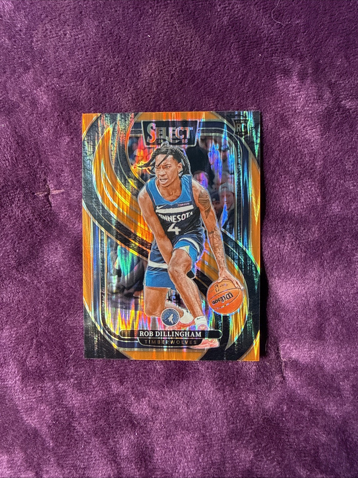 2024-25 Panini Select - Premier Lvl Robert Dillingham #187 Orange Flash Prizm RC