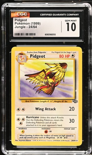 Pidgeot (Unlimited) graded CGC 10 for sale on eBay