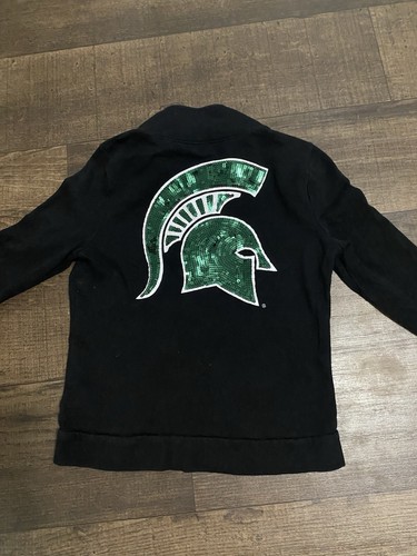 Victoria's Secret PINK Bling Perfect Michigan State Spartans 1/4 Zip Size XS - 第 1/8 張圖片