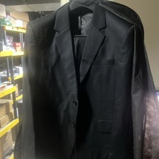 Black Satin Men's Suits Formal Business Wedding Prom Groom Tuxedo Slim Fit 3Pcs