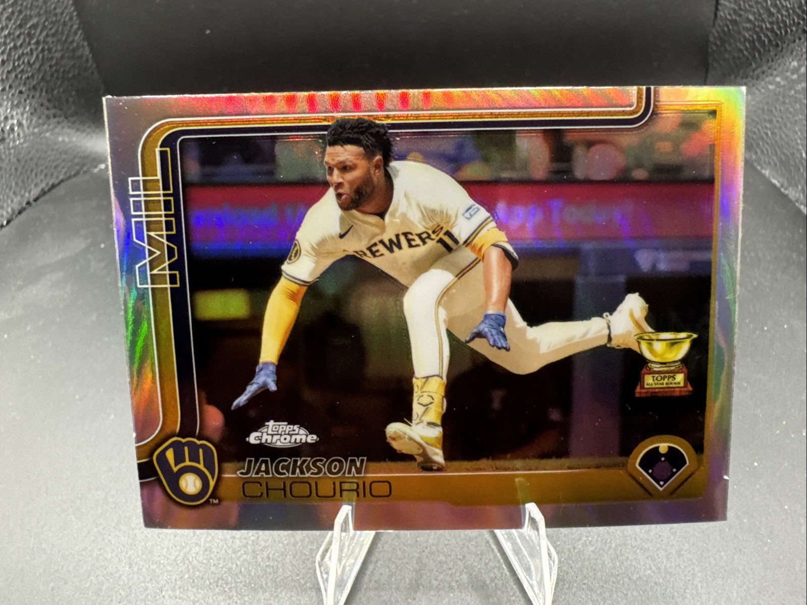 2025 Topps Chrome Jackson Chourio Refractor #262 Brewers