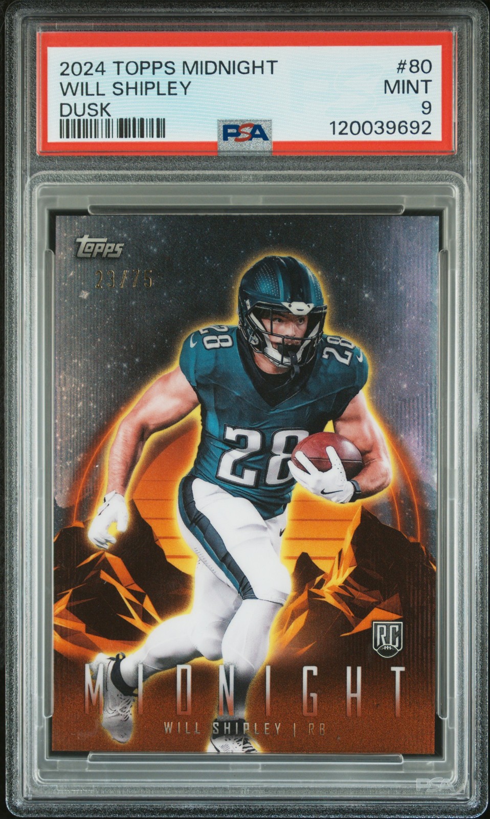 Will Shipley Topps Midnight #80 Dusk