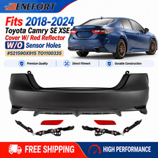 Rear Bumper Cover W Red Reflector For 2018-2024 Toyota Camry Se Xse 521590x915 Rear Bumper Cover W Red Reflector For 2018-2024 Toyota Camry Se Xse 521590x915