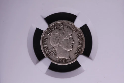 1906-O Barber Silver Dime, NGC Graded VF-30. Store #05552